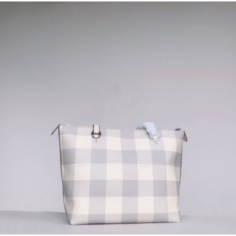 Coach Gallery Tote With Buffalo Plaid Print(C1773)