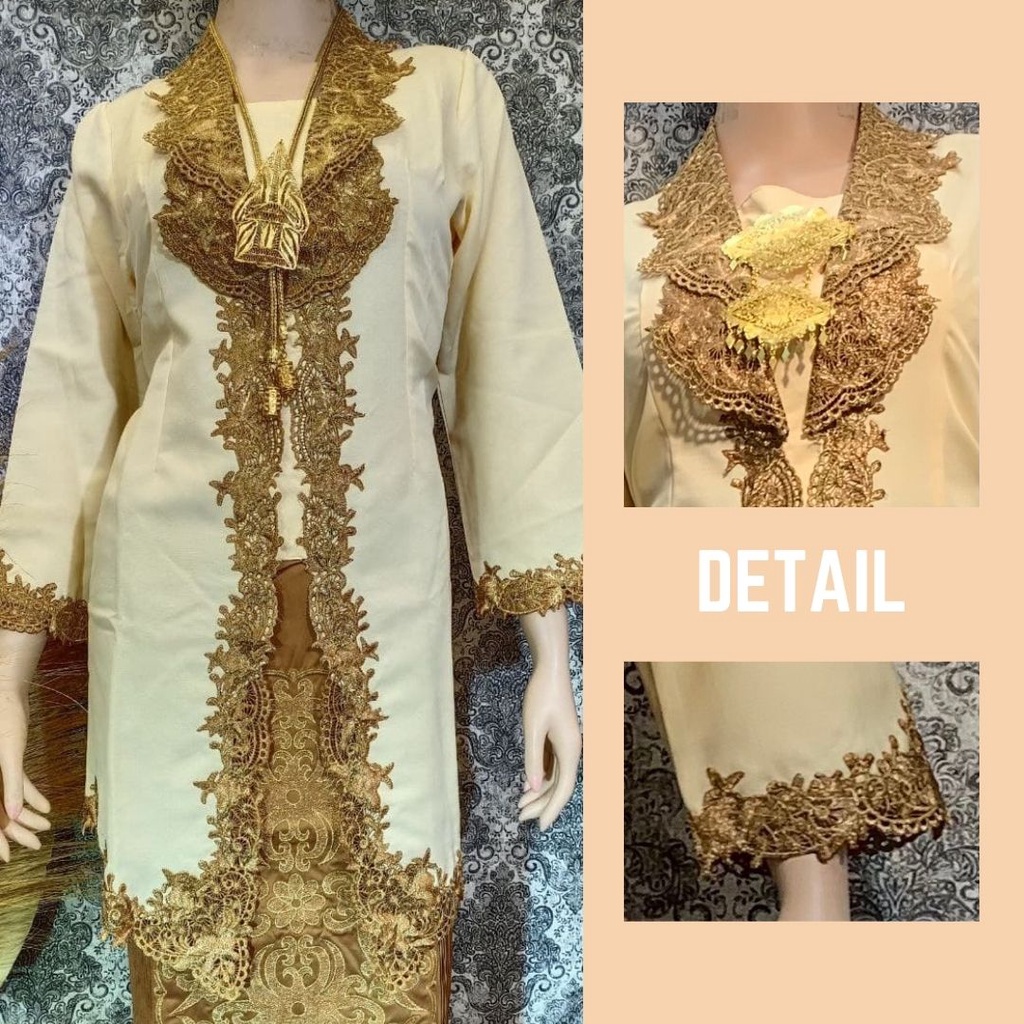 Kebaya Modern Kekinian | Kebaya Tunik Bordir Tumpuk | Kebaya Remaja Kekinian - Modeluv