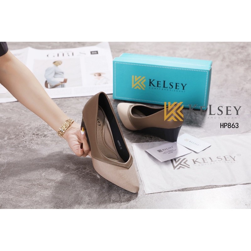 Kelsey Sepatu Heels Wanita HP863 Sepatu Heels Import-APRICOT
