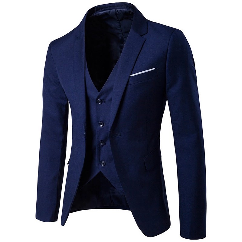 SETELAN BLAZER SLIMFIT PRIA 2IN1 - NAVY HIGH TWIST TEXTURED SLIM SUIT PREMIUM ORIGINAL NIKAYU