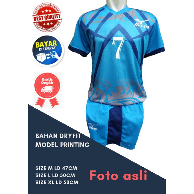 BAJU JERSEY BOLA/FUTSAL/VOLLY DRYFIT MOTIF PRINTING