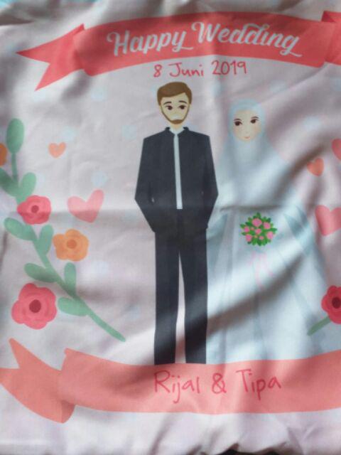 Bantal Custom Wedding Hijab Syari Mewah