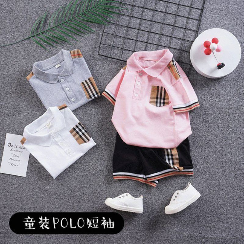 Setelan Kemeja anak import burberry original cool boy setelan polo anak import