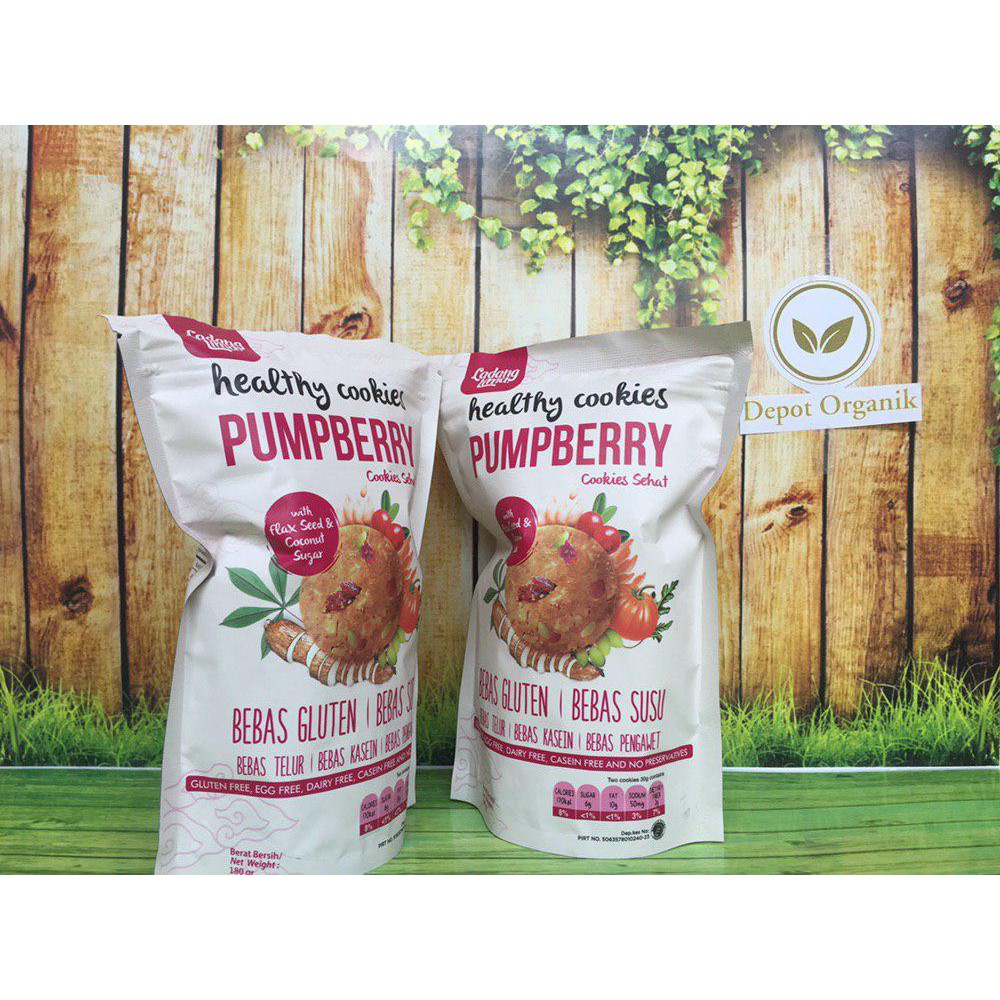 

LADANG LIMA PUMPBERRY COOKIES 180gr HEALTHY COOKIES GLUTEN FREE KUKIS SEHAT