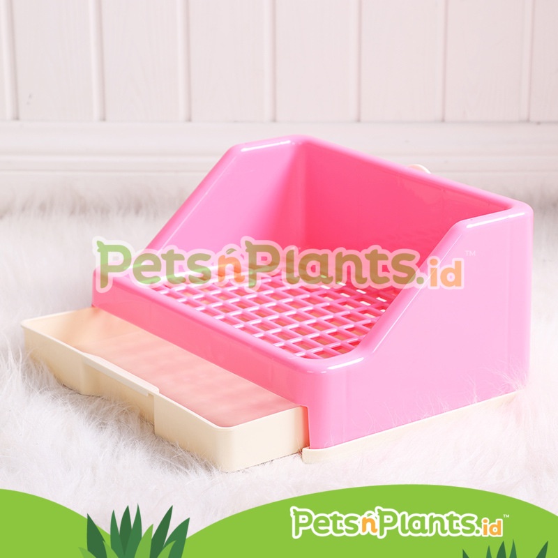 Pet Litter Toilet Kelinci Potty Box - Pakai Tray Laci Mudah Dibersihkan - Premium Quality