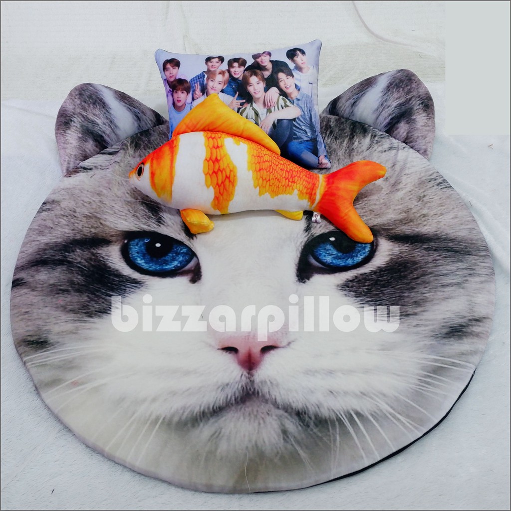 Bizzarpillow Karpet Bulat Motif Kucing BZ296