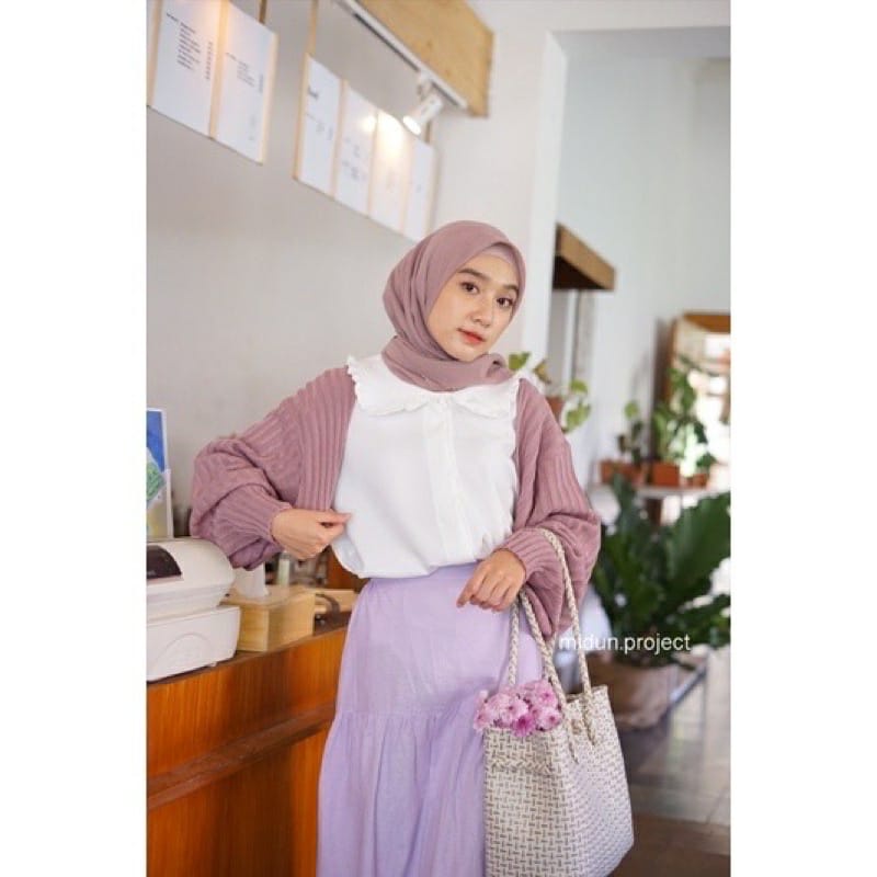 NEW!!! CANDY SHORT CARDY 7get_outercardy_balero_cardycrop_rajutkorea_koreastyle_-NILA MUDA