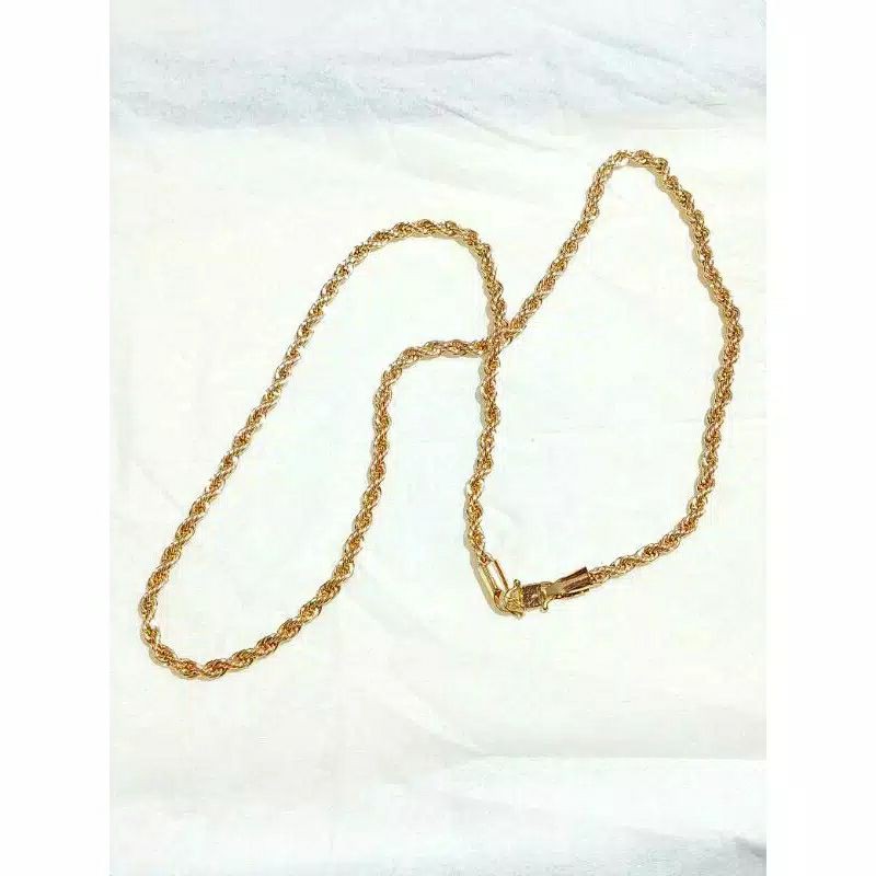 Fourfashion Kalung Tambang Gold PJ45CM