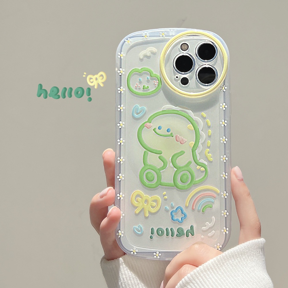 Case Pelindung Bahan TPU Motif Dinosaurus Untuk iPhone 11 13pro 13prm 12 7Plus xs 8Plus XR 7 8 XR 11pro xs Max 12Pro Max