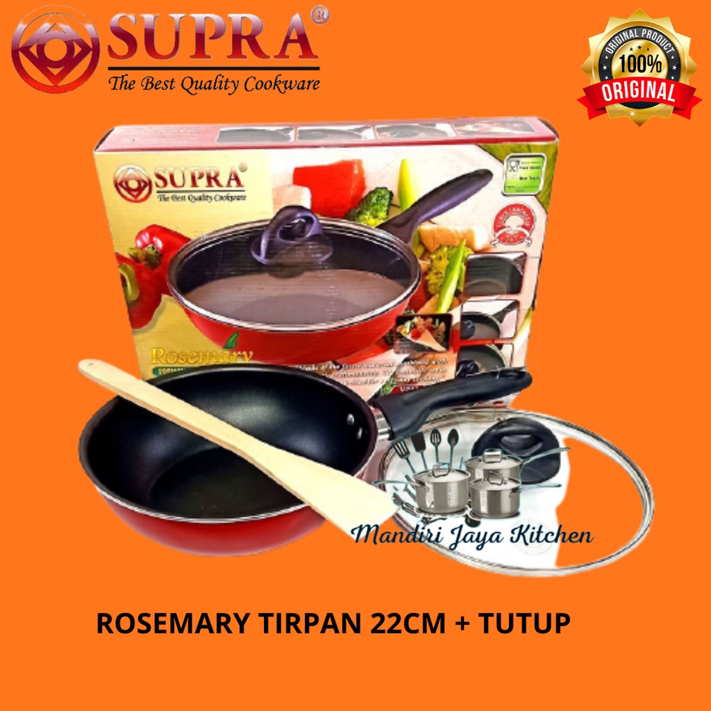 Rosemary Stirpan Supra 22cm+Tutup/Panci Penggorengan Supra 22cm+Tutup