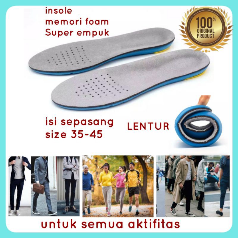 INSOLE SEPATU MEMORI FOAM IMPORT SHOES PAD INSOLE SEPATU EMPUK IMPORT ALAS SEPATU GANJALAN SEPATU