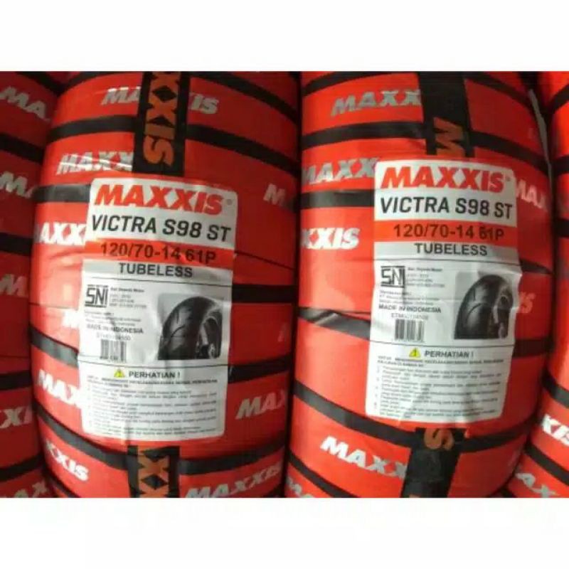 sepasang ban pcx maxxis victra 100-80/14 sama 120-70/14 tubless