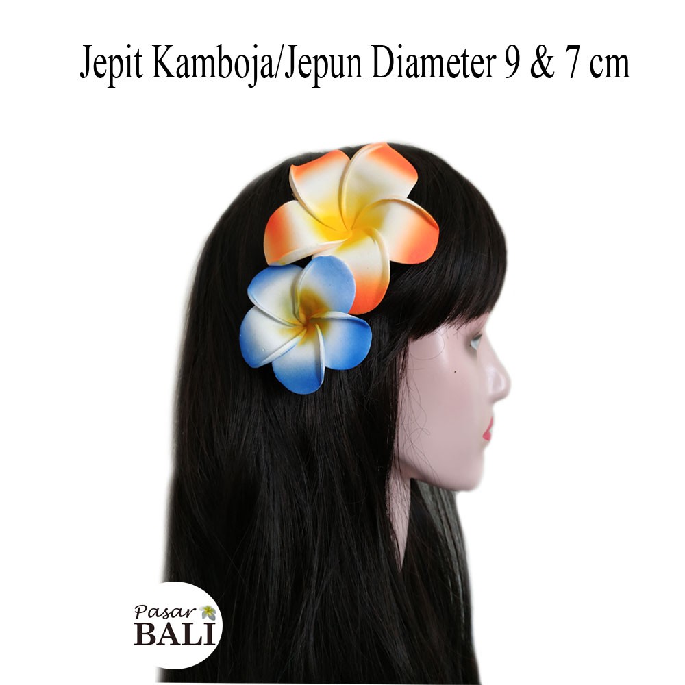 Jepit Rambut Bunga Kamboja Size L - d9cm | Aksesories Rambut Khas Bali