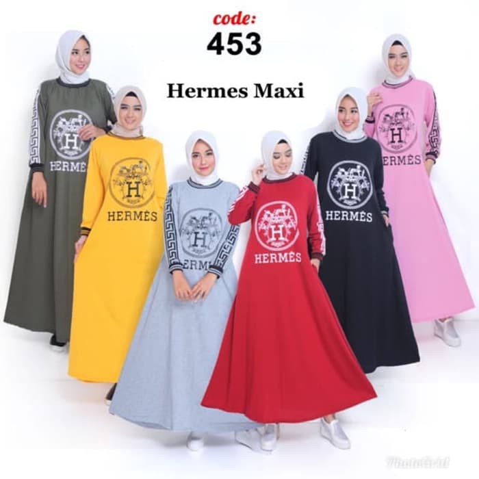 MUSLIMAH"gamis jumbo/gamis jumbo murah/baju murah/GAMIS SPORTY MAXI DRESS MURAH"