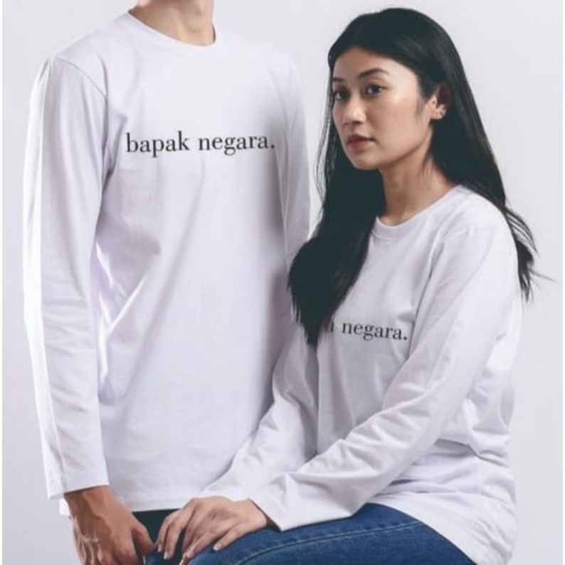 kaos distro/kaos unisex/bhn adem good quality/Tangan Panjang  bpk ibu negara baju couplean