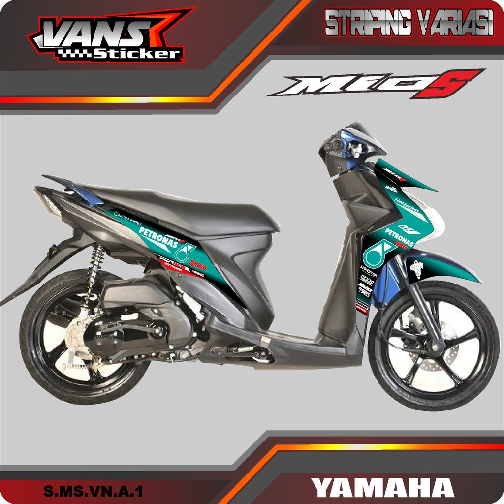 Sticker striping petronas motor mio s, lis variasi motor mio s