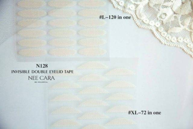 NEE CARA Invisible Double Eyelip Tape #N128 Thailand / Scott Mata / Water Activated Glue / Lace