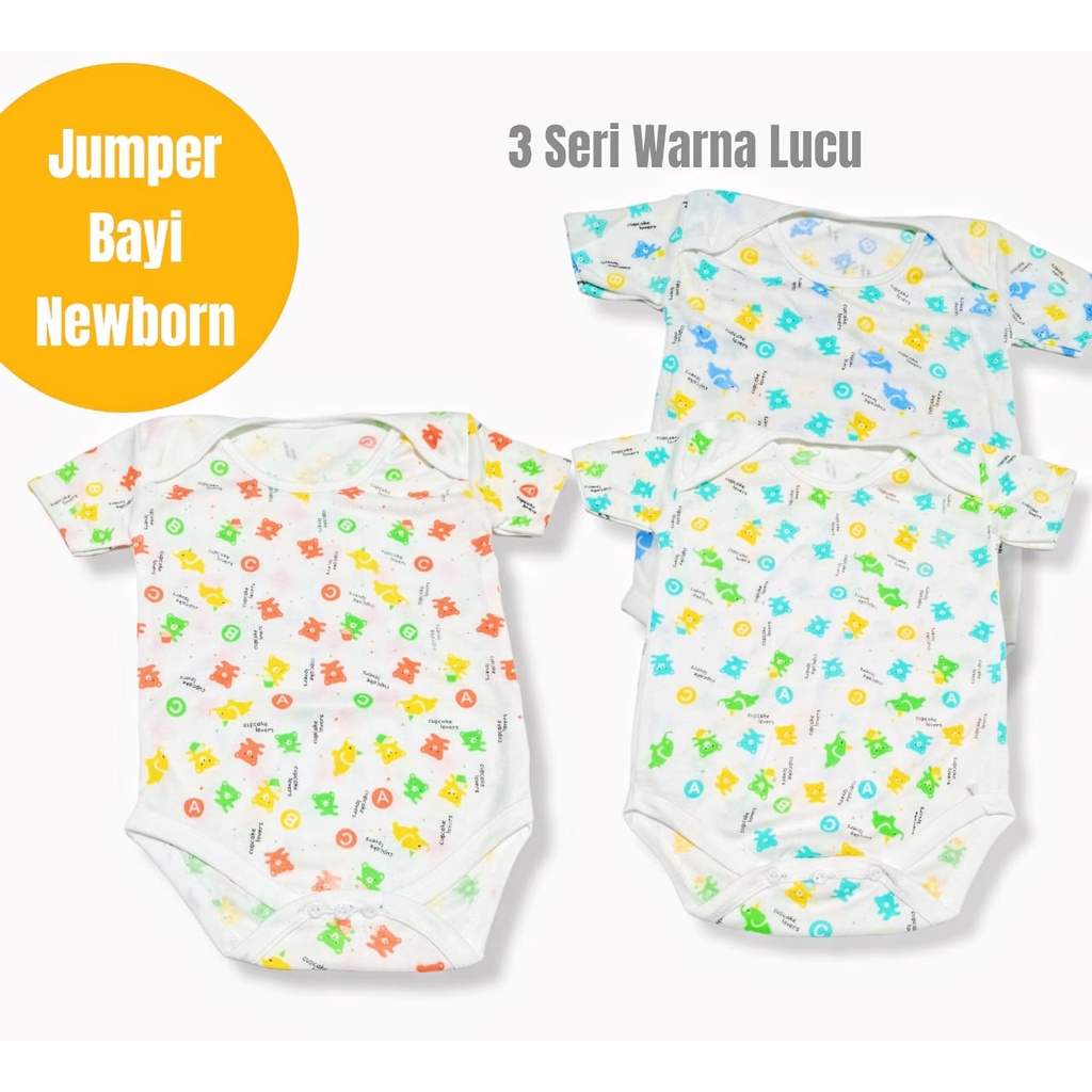 Jumper Bayi Motif | Jumper Pendek Pendek Size 6-12 BLN