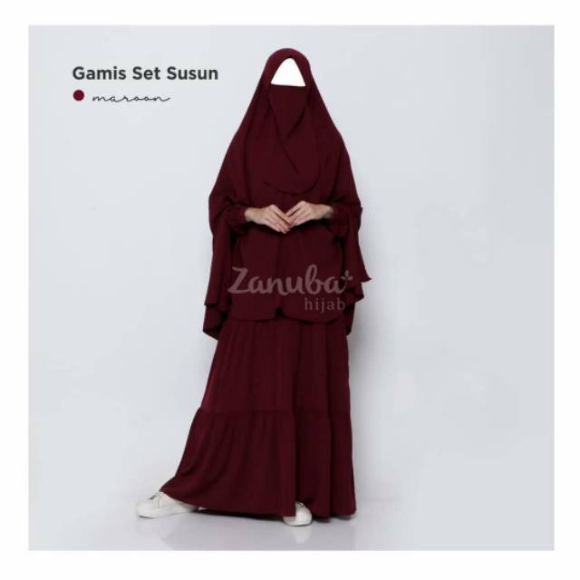 ZANUBA GAMIS SET SUSUN (GAMIS, KHIMAR, CADAR)