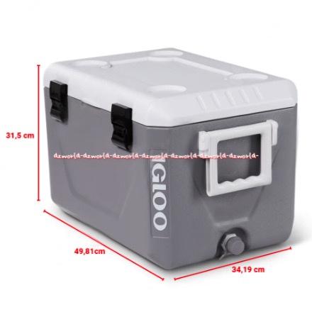 Igloo Cooler 27L Kotak Pendingin Makanan Minuman Seri Nestable Grey Iglo Cooler 3day Keep Cool For Travelling 27 Litter