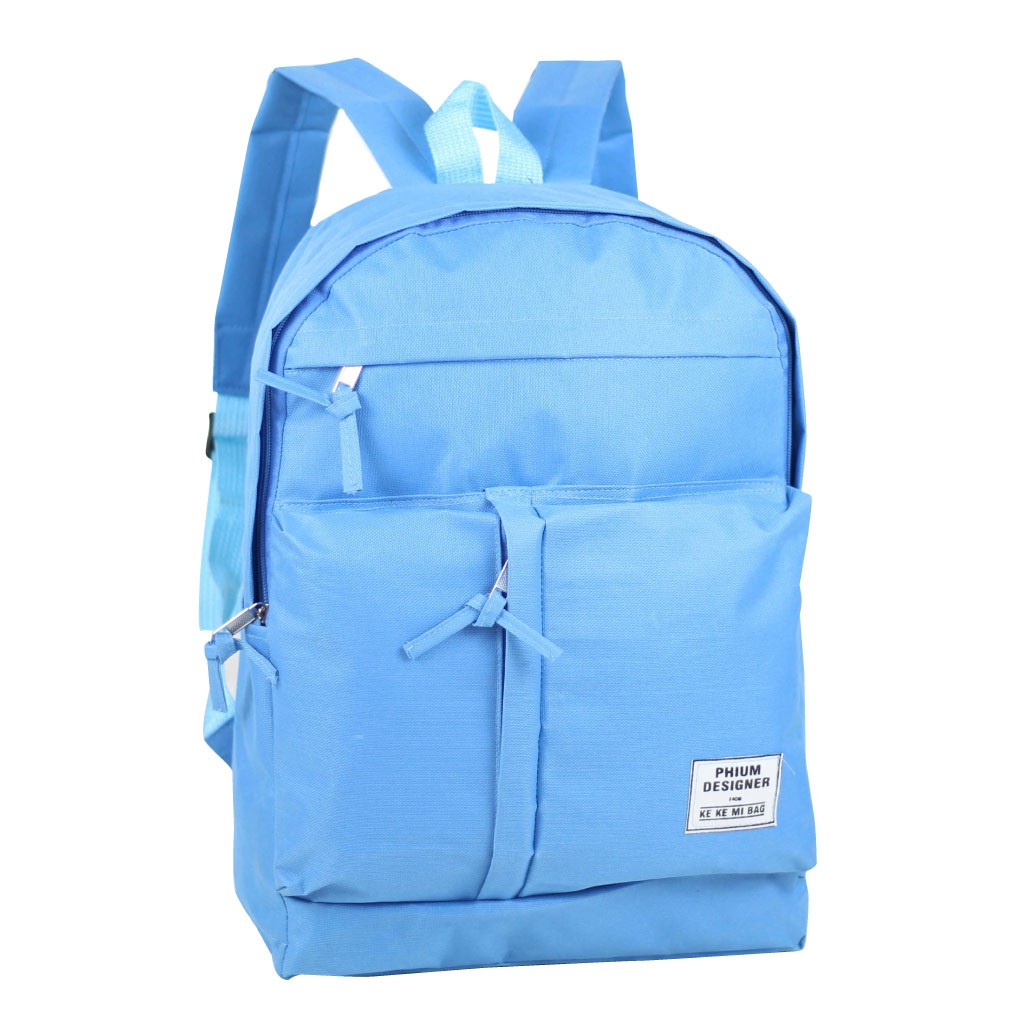 Tas Remaja Tas Multifungsi Wanita Backpack SMA Phium Biru Cantik Korean Tas