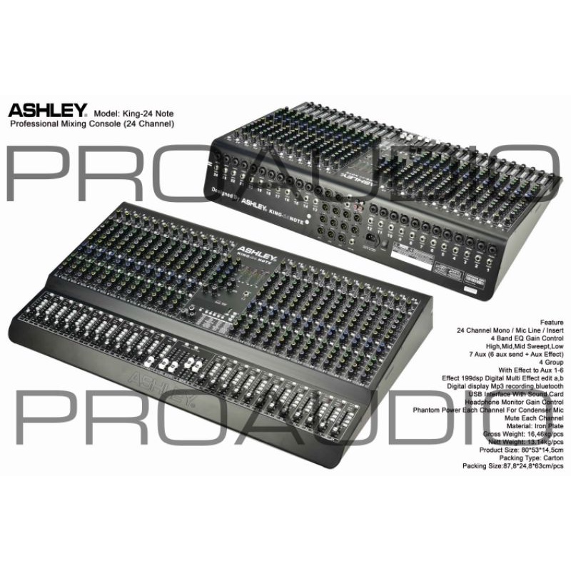 Mixer Ashley King 24 Note King24 Note 24 channel Best Seller Original