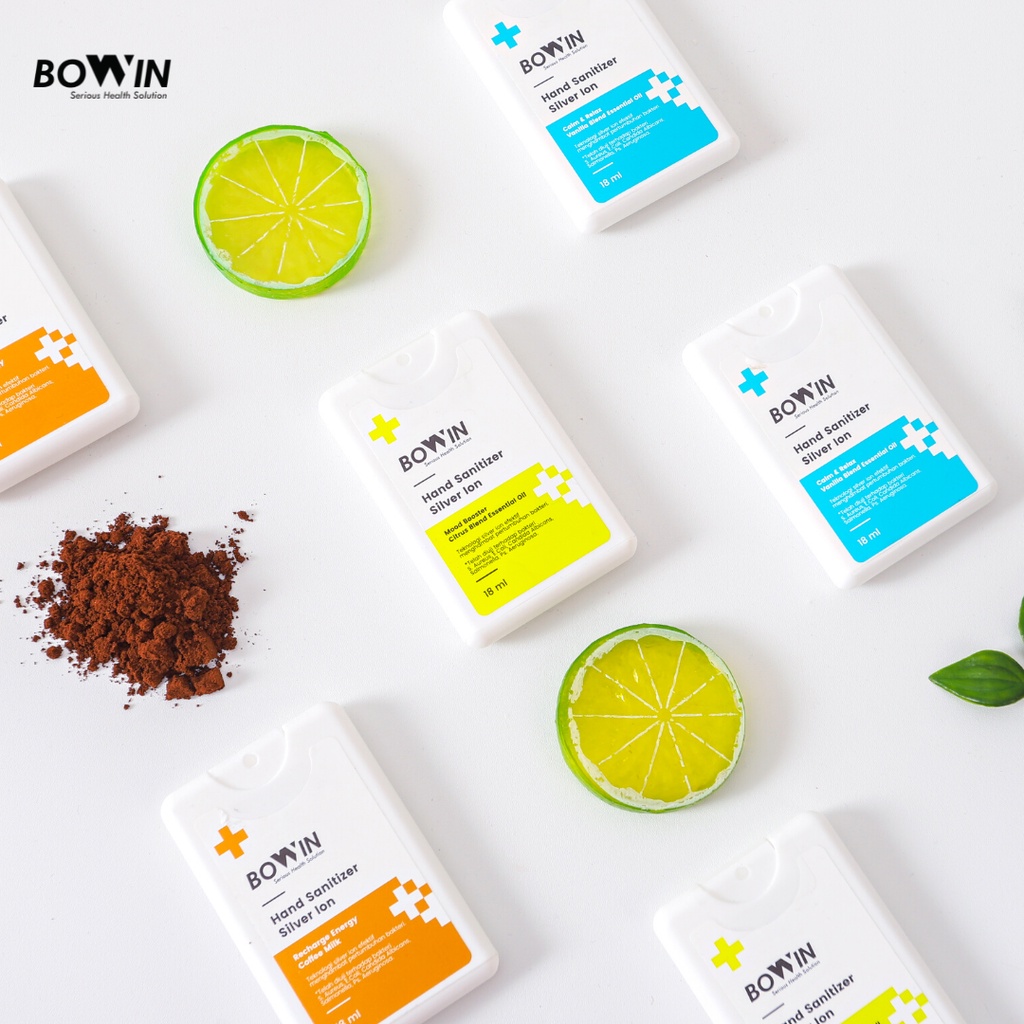 Bowin Hand Sanitizer Pocket Spray Essential Oil | Silver Ion Anti Bakteri &amp; Aman Non Alkohol