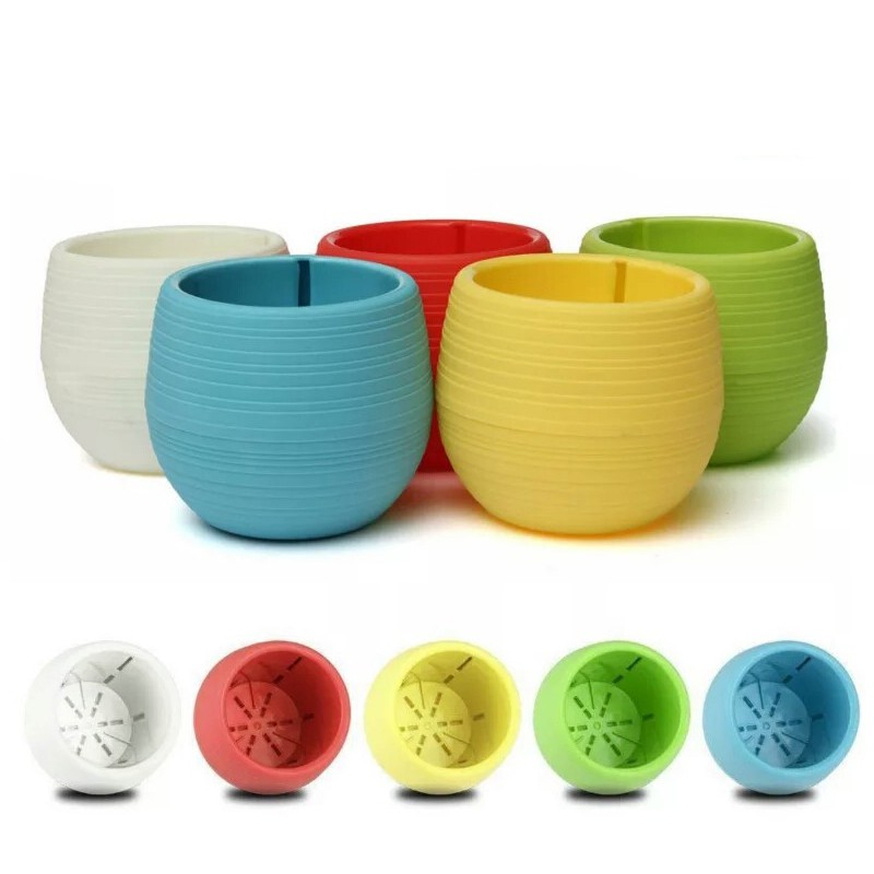 Pot Bunga Mini Plastik Pot Bola MIni Untuk Bunga Kaktus Plastik