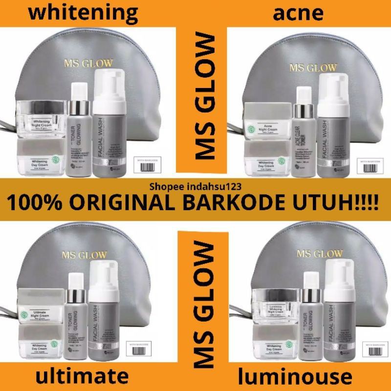 ms glow whitening paket luminouse original