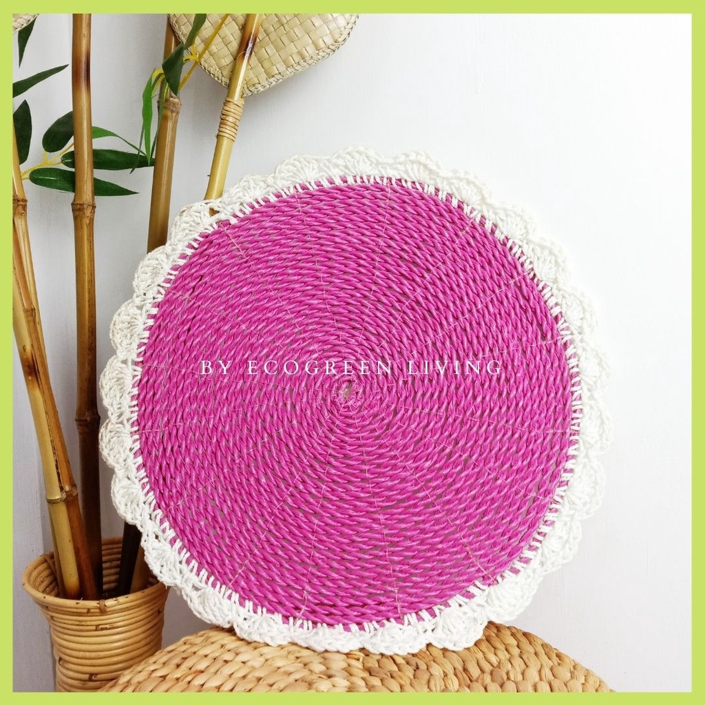 Placemat rajut / Placemat seagrass rajut macrame /placemat macrame