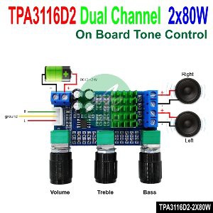 Power Amplifier Class D TPA3116D2 Dual Channel 2x80W Hifi Amplifier