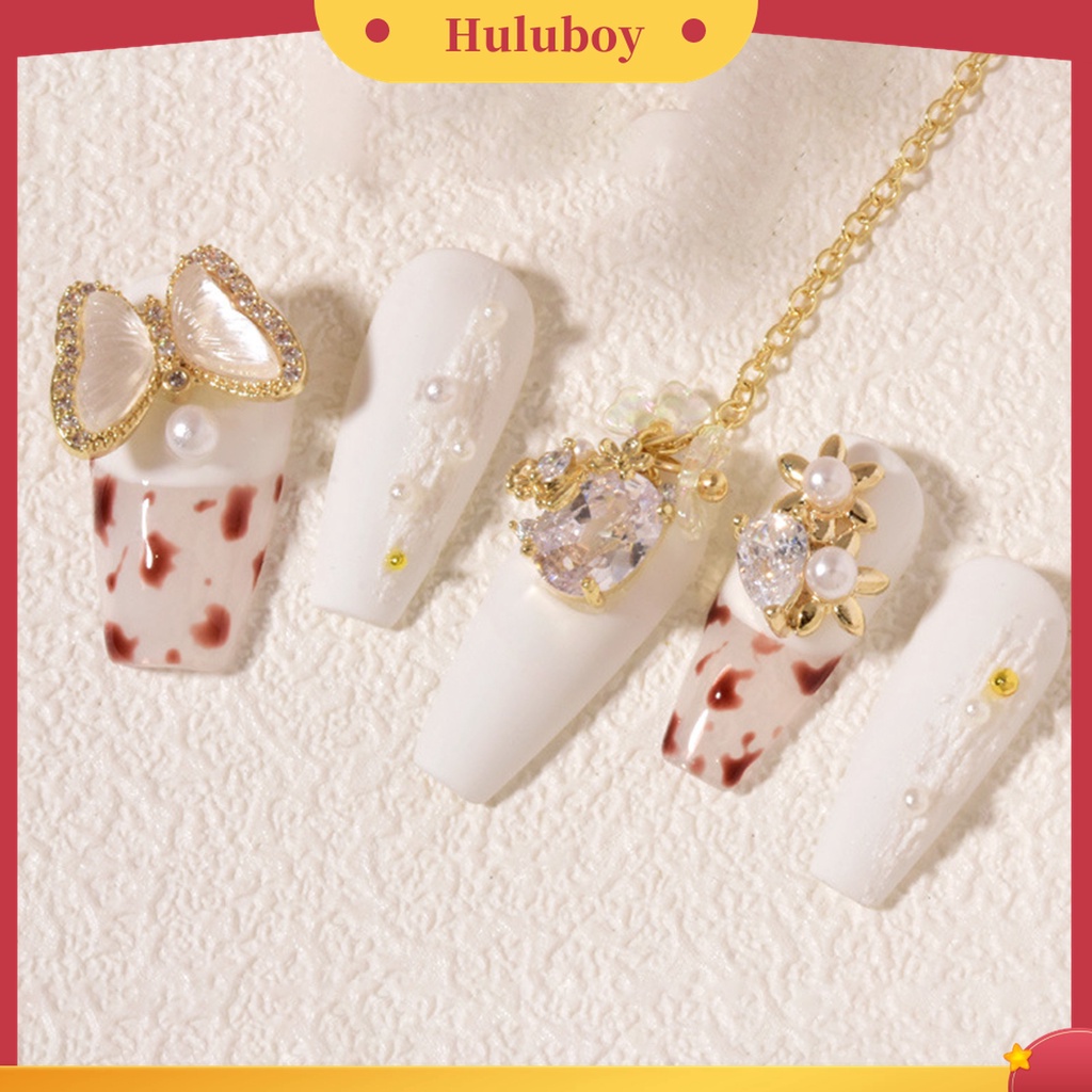Huluboy Huluboy♡ Butterfly Berlian Imitasi Bentuk Kupu-Kupu Untuk Dekorasi Nail Art