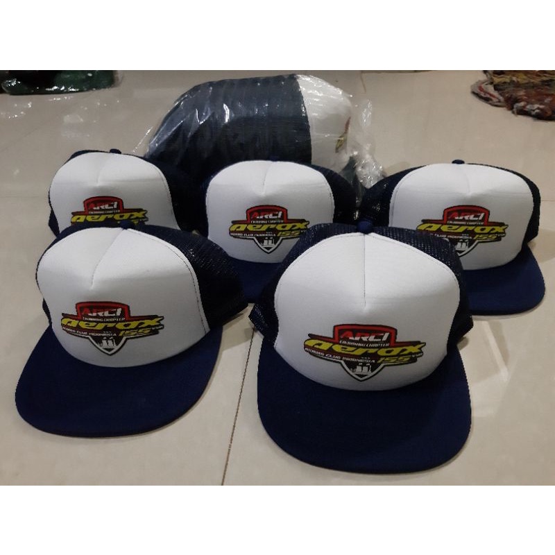 Topi polos topi trucker custom desain sendiri kata2