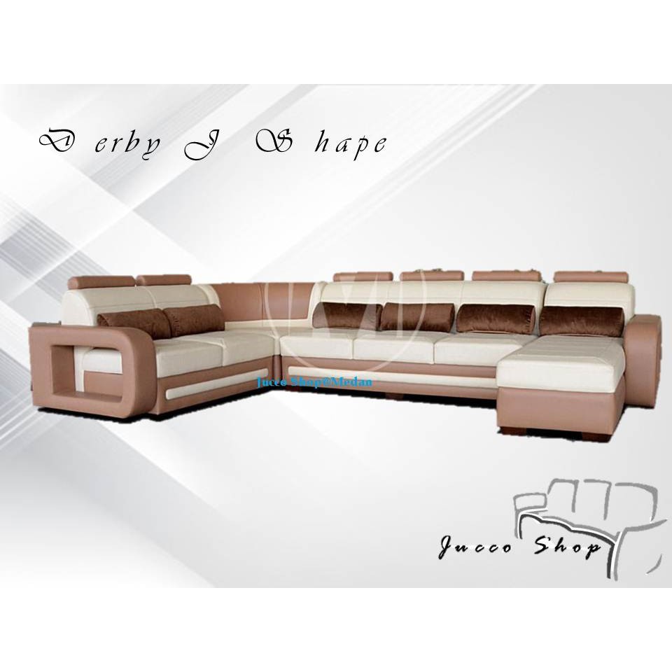 [ JUCCO ] Sofa Tamu Modis Derby J Shape - Sofa Sudut minimalis set dan garansi - Medan