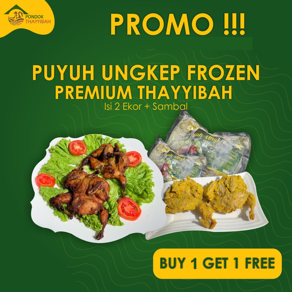 

Puyuh Ungkep Premium Siap Goreng FREE SAMBAL (Isi 2 Ekor) - Pondok Thayyibah