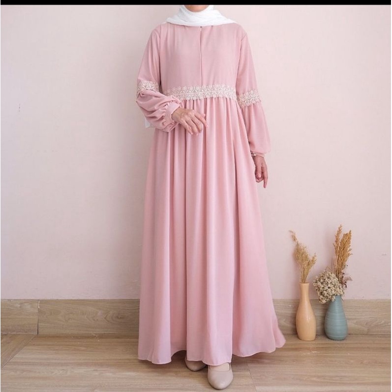 gamis ceruty renda