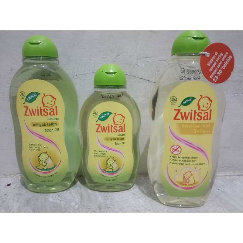 Zwitsal Minyak Telon Natural Baby 60ml, 100ml, plus 100ml