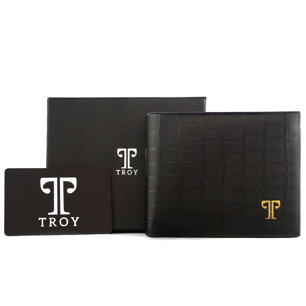 TOKOKOE - Dompet Pria Bahan Kulit Vegan Original - Troy - Croco Model