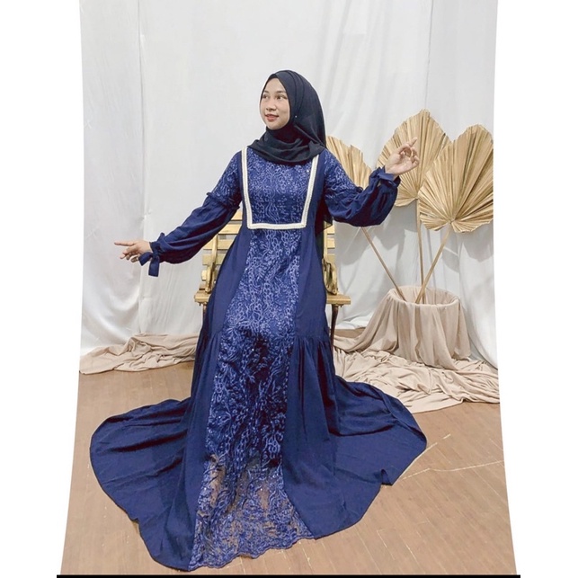 RESSY DRESS NAVY PESTA DAN KONDANGAN