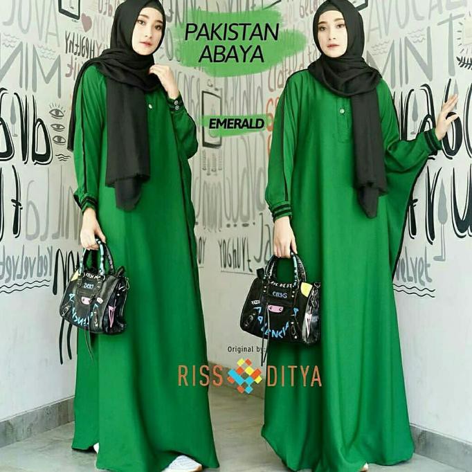 BARU Baju Muslim wanita Gamis Pakistan Abaya Balotelli - Mocca