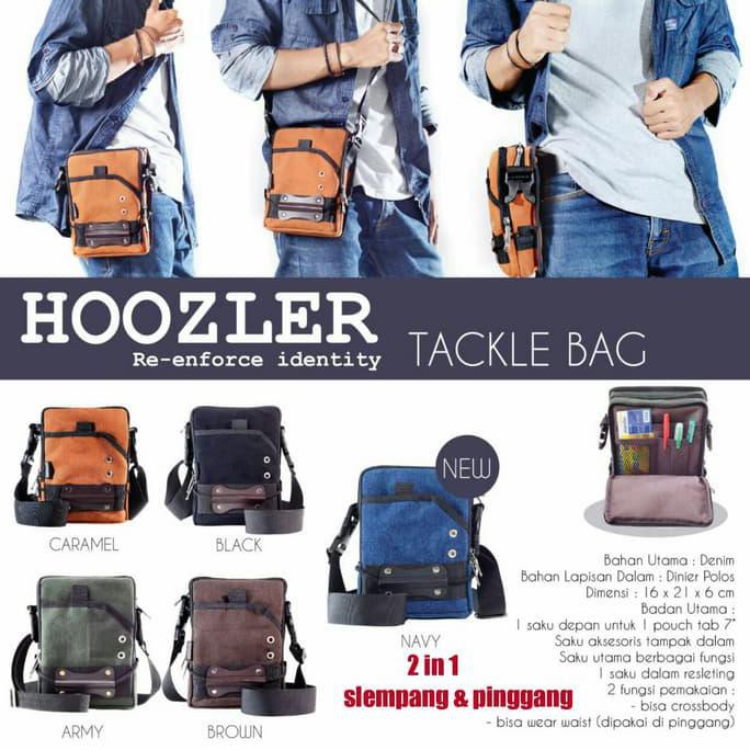 Unik Tas Slempang Pria Tas Pinggang Tactical Tas Gadget Smartphone - Hijau Tua Berkualitas