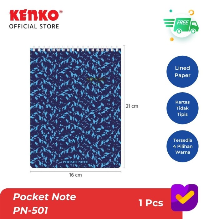 

[RESTOCK] KENKO POCKET NOTE PN-501 - Ungu