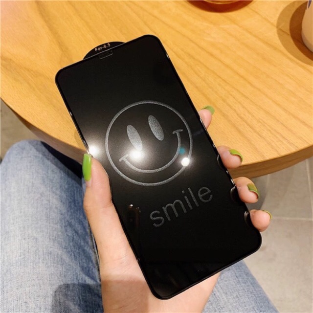 [ vhieshop ] Anti Gores Magic Screen Tempered Glass IP  11 PRO X IP 8PLUS 6D MOTIF SMILE