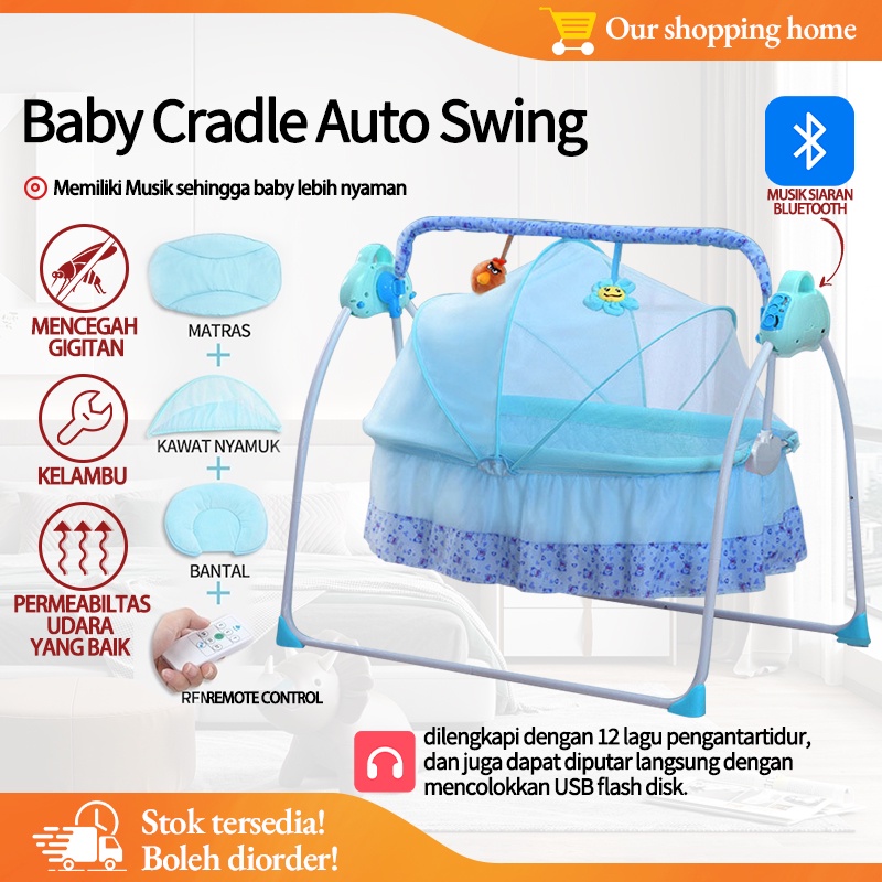 Ayunan Bayi Elektrik/Ayunan bayi multifungsi/otomatis Bouncer Swing/ kendali jarak jauh Start SURPABAYA