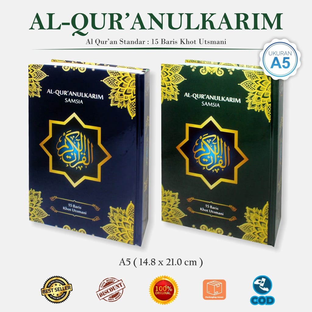 alquran samsia saku 15 baris khat usmani  alquran mini