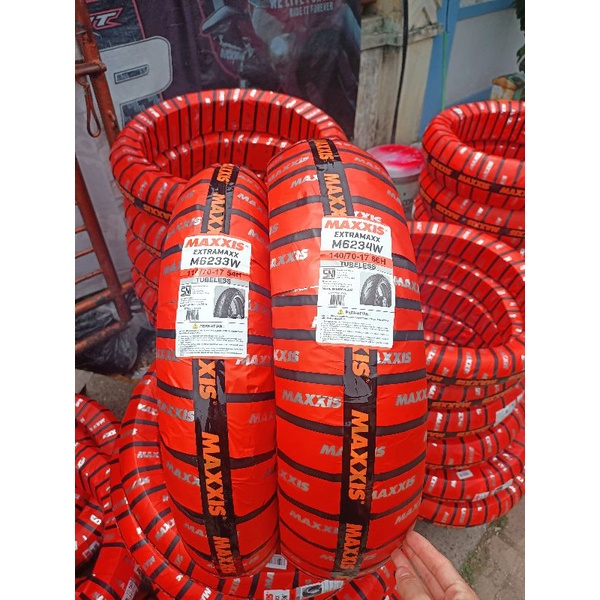 Set Ban Luar Maxxis Extramaxx 90/80 100/80 110/80 120/70 130/60 140/70 150/60 17 -Ban Luar Supermoto Maxxis 90 100 / 80 - 110 120 130 / 70 -  140 150 / 60 Ring 17 Extramax