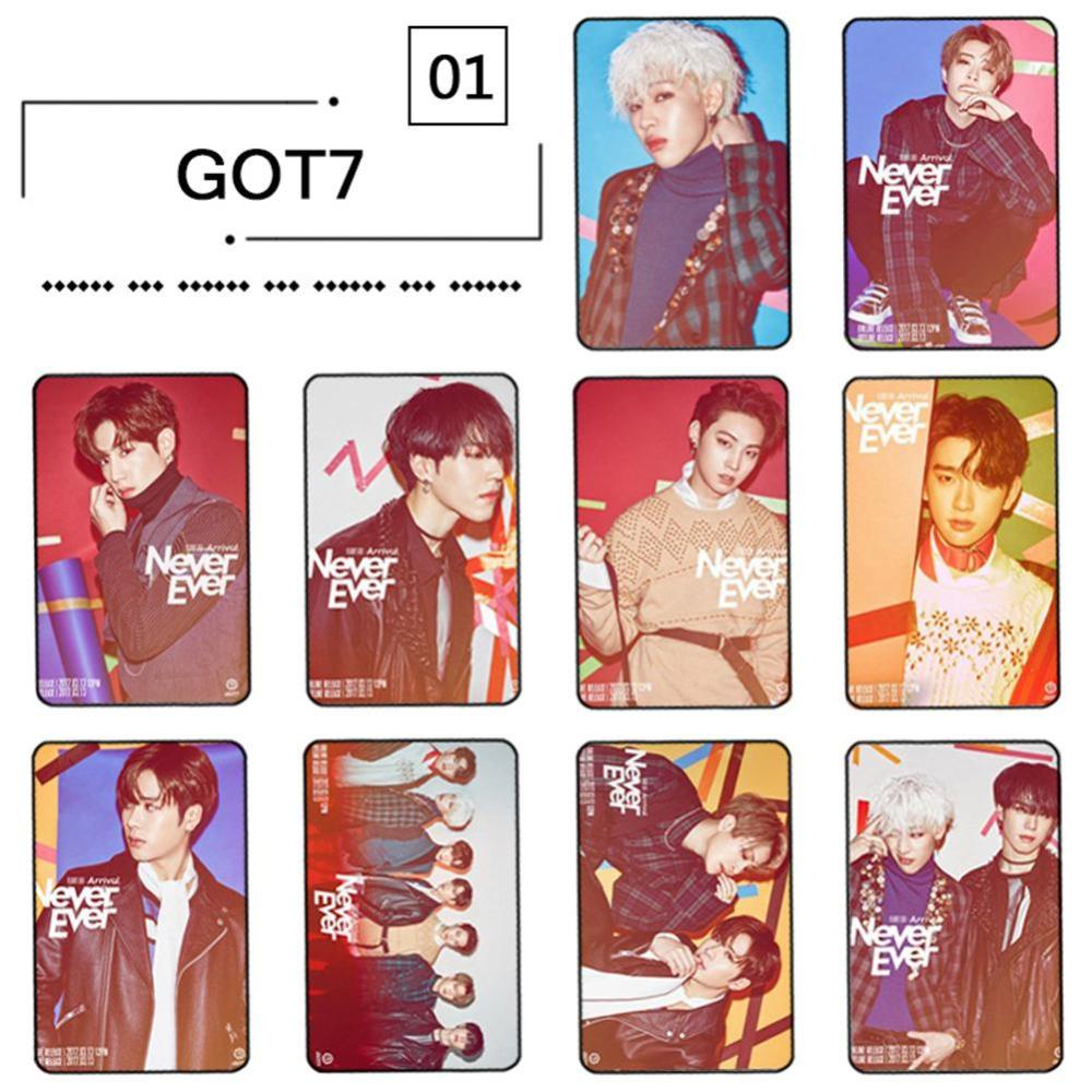 Timekey 10pcs Stiker Kartu Foto KPOP EXO BTS Untuk Dekorasi B7Y2