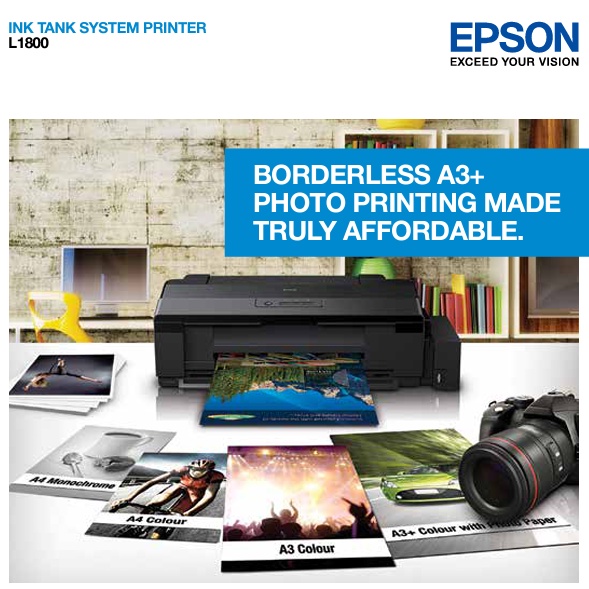 (PACKING KAYU) PRINTER EPSON L1800 L-1800 L 1800 A3+ 6 Warna Printer Foto Fotografi Photography