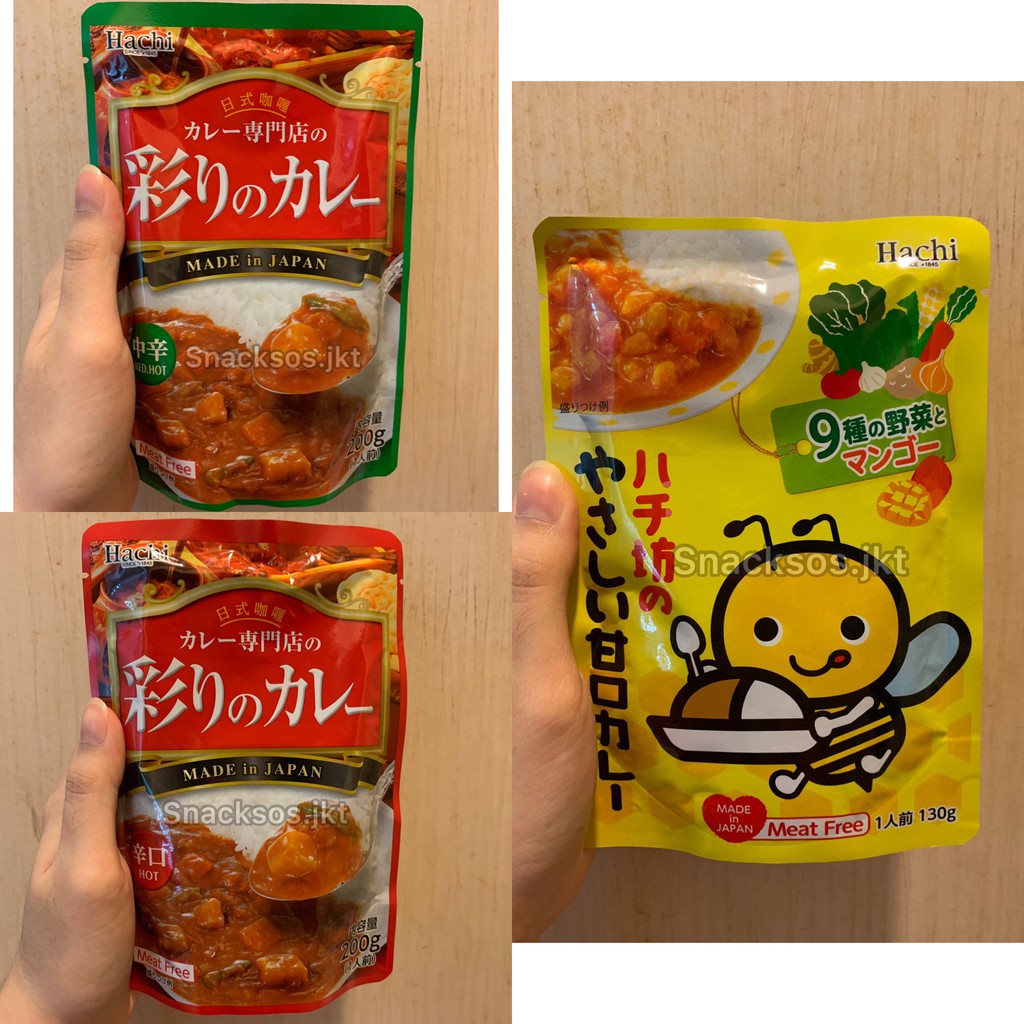 Hachi Irodori Bumbu Kari Jepang Curry Medium Hot Haohibo Mild Curry - Meat Free