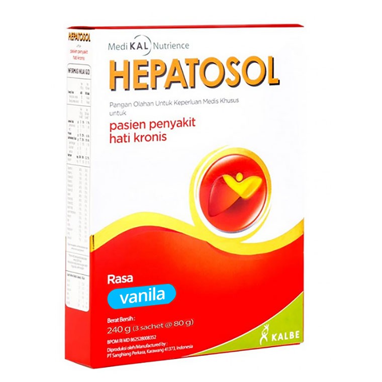 

[240 Gram] HEPATOSOL RASA VANILLA, COKELAT - NUTRISI KESEHATAN HATI SPESIFIK 240 GR